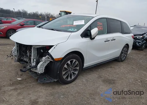 2023 Honda Odyssey Ex-L из США, поврежденный, VIN 5FNRL6H6XPB004269